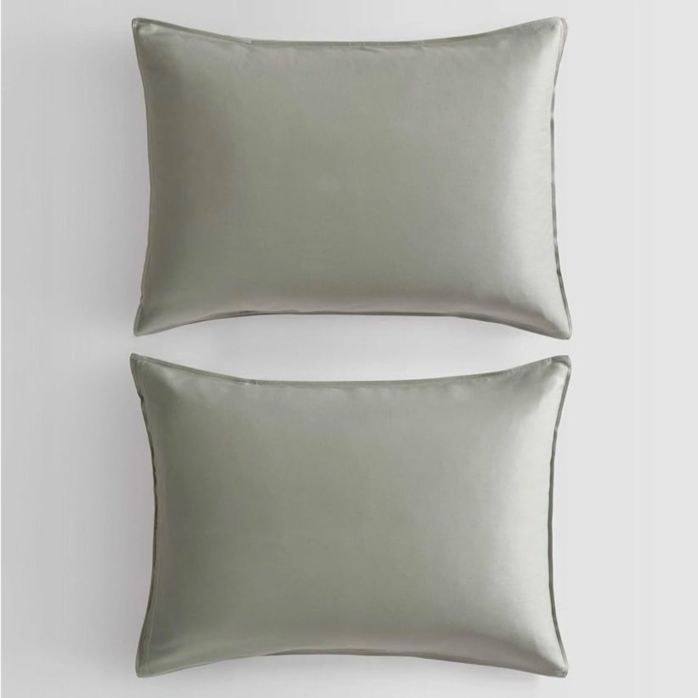 Calvin Klein Organic Earth Solid Cotton Duvet Cover Set Olive Green - King - Picture 3 of 7